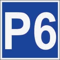 لیبل P6 سایز 9.5*9.5 – PVC آبی رنگ