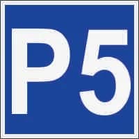 لیبل P5 سایز 9.5*9.5 – PVC آبی رنگ