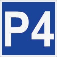 لیبل P4 سایز 9.5*9.5 – PVC آبی رنگ