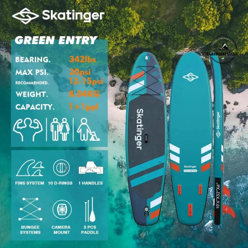 پدل برد ۱ به دو نفره اسکاتینجر مدل Skatinger JADE — تصویر ۲