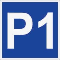 لیبل P1 سایز 9.5*9.5 – PVC آبی رنگ