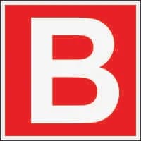 لیبل B سایز 9.5*9.5 – PVC قرمز رنگ