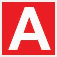 لیبل A سایز 9.5*9.5 – PVC قرمز رنگ