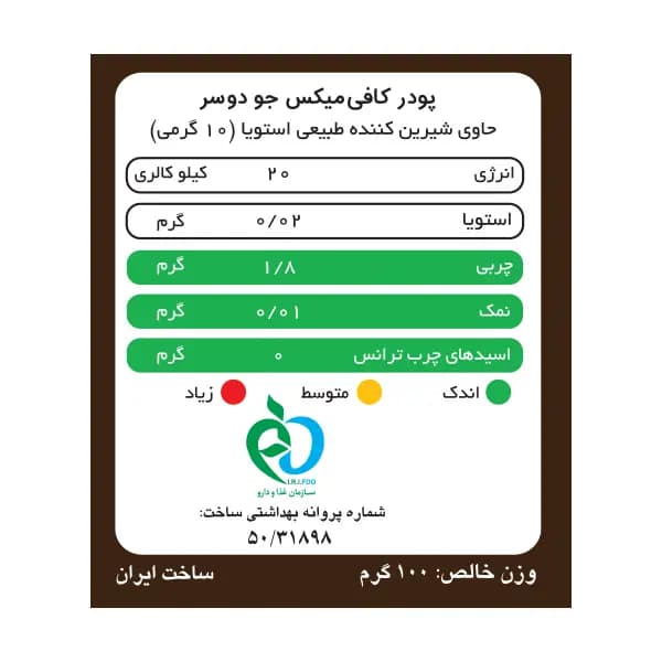 کافی میکس جو دو سر پپتینا بسته 10 ساشه‌ای — تصویر ۴