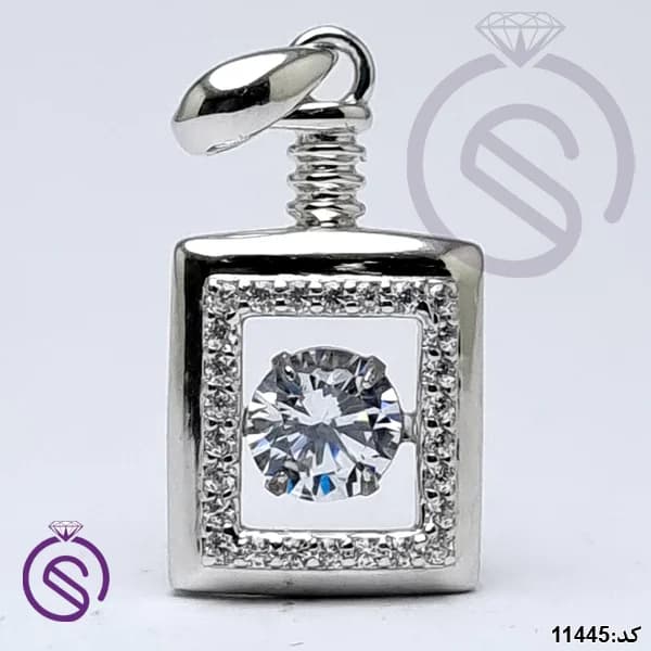 گردنبند نقره زنانه مدل ادکلن کد 11445