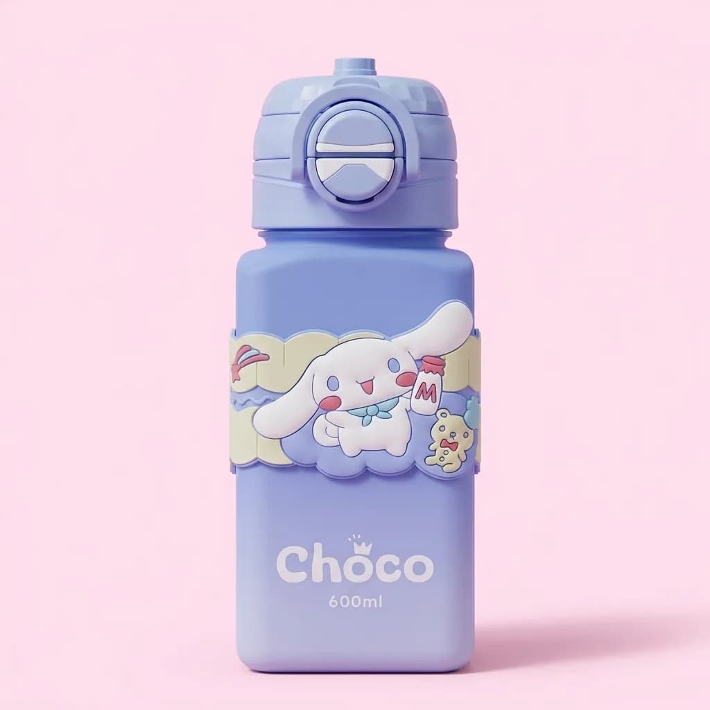 قمقمه کودک Choco 600 میلی‌لیتر طرح فانتزی 4 رنگ — تصویر ۲