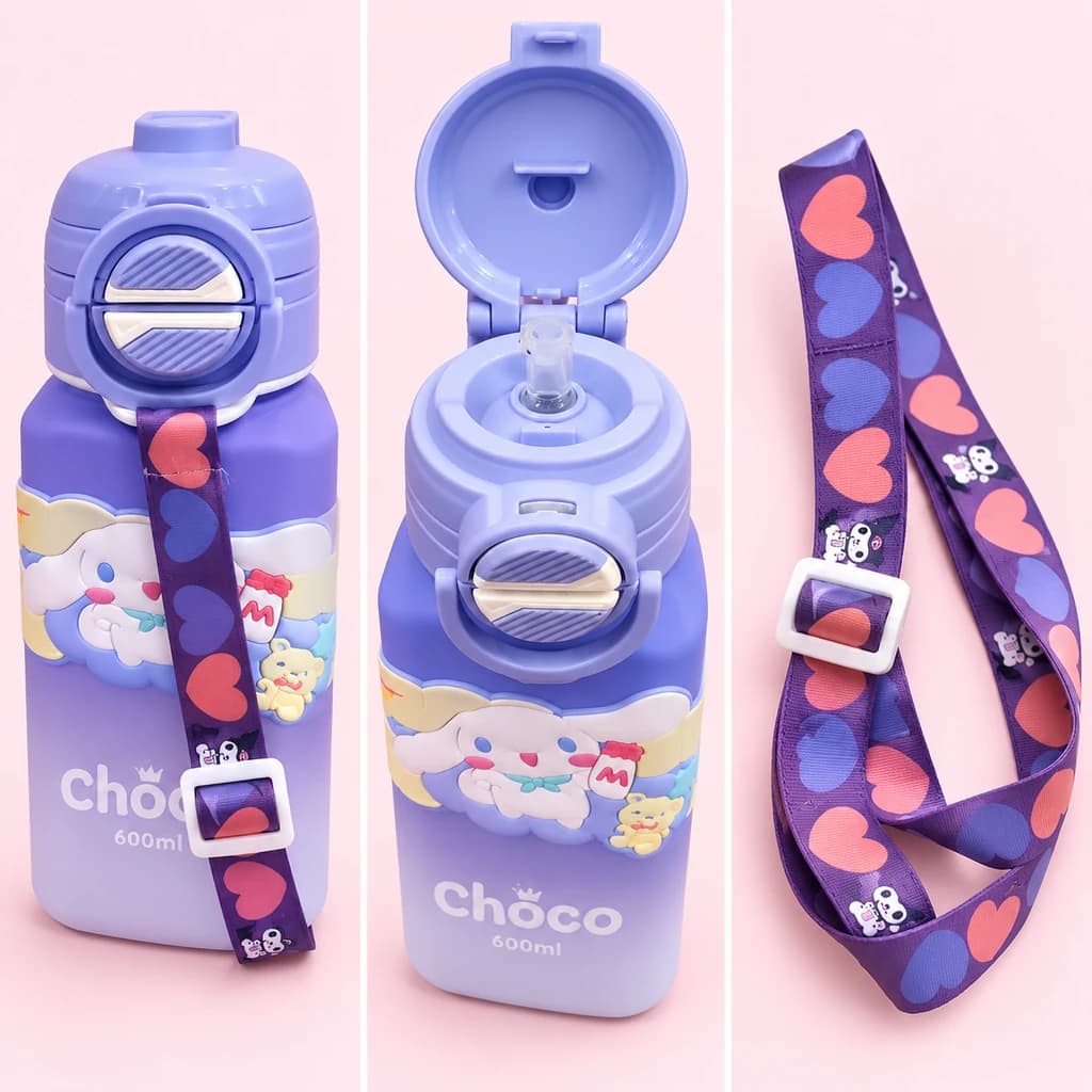قمقمه کودک Choco 600 میلی‌لیتر طرح فانتزی 4 رنگ — تصویر ۵
