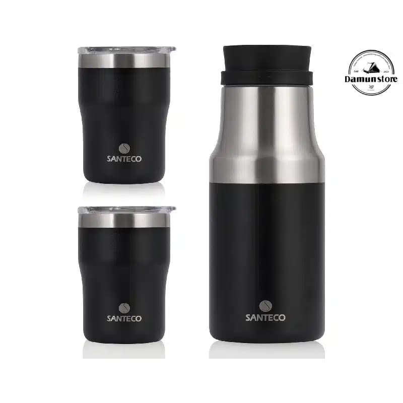 ست فلاسک و لیوان (ماگ) دوجداره 1200 میلی‌لیتری سانتکو مدل Molle