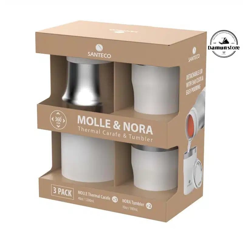 ست فلاسک و لیوان (ماگ) دوجداره 1200 میلی‌لیتری سانتکو مدل Molle — تصویر ۷