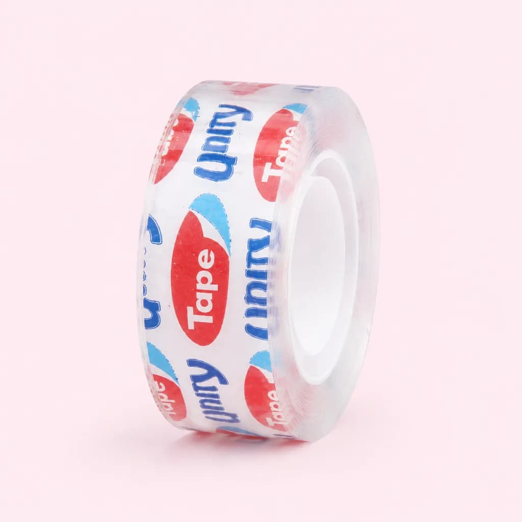 چسب نواری شفاف طرح‌دار یونیتی مدل Tape | چسب تحریر فانتزی مدرسه — تصویر ۳