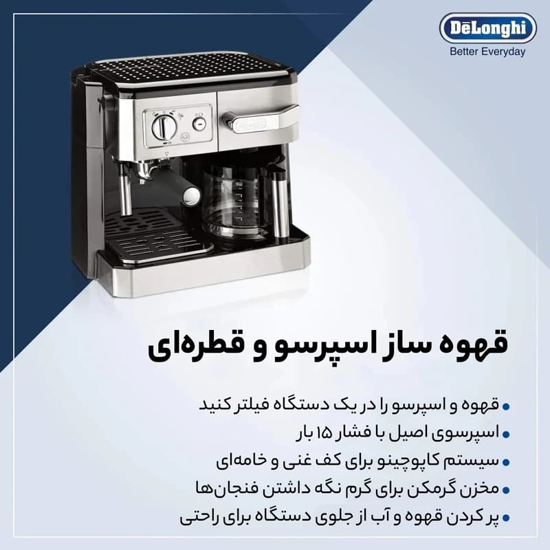 اسپرسوساز دلونگی مدل BCO420 ( اورجینال + گارانتی ) — تصویر ۷