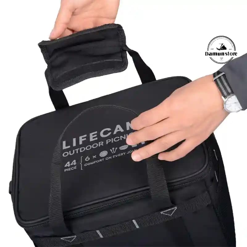 کیف ست ظروف 44 تکه لایف کمپ مدل travel kit کد 45888 — تصویر ۶