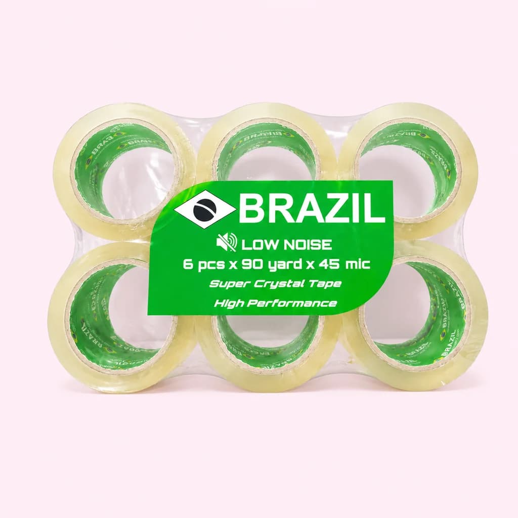 چسب پهن کریستالی Brazil Low Noise 90 یارد 45 میکرون