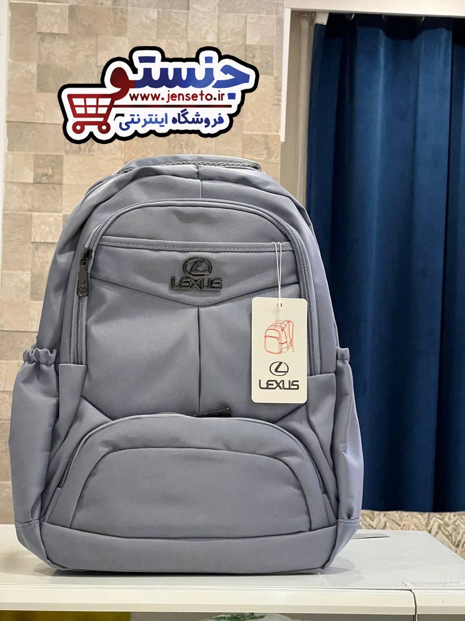 کوله پشتی اسپرت لکسوس جا لپ تاپی دار خط وسط دار lexus (کیف مدرسه پسرانه و دخترانه) کد 901209 — تصویر ۳
