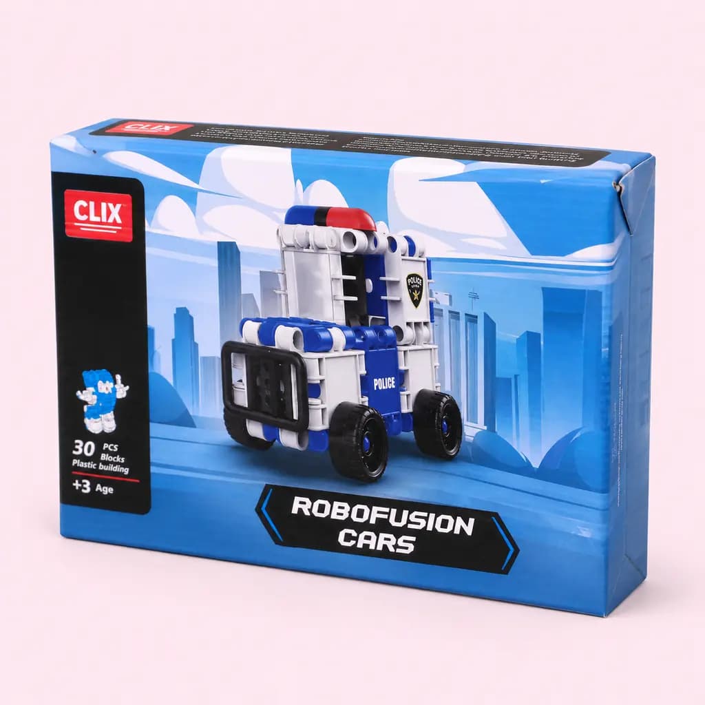 بازی فکری کلیکس ۳۰ قطعه مدل RoboFusion Cars | ۴ رنگ — تصویر ۶