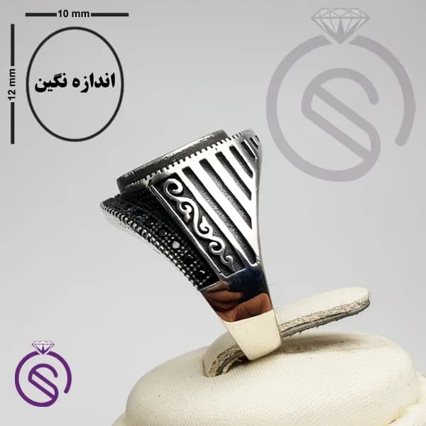رکاب انگشتر نقره مردانه مدل فرشاد کد 62599 — تصویر ۲