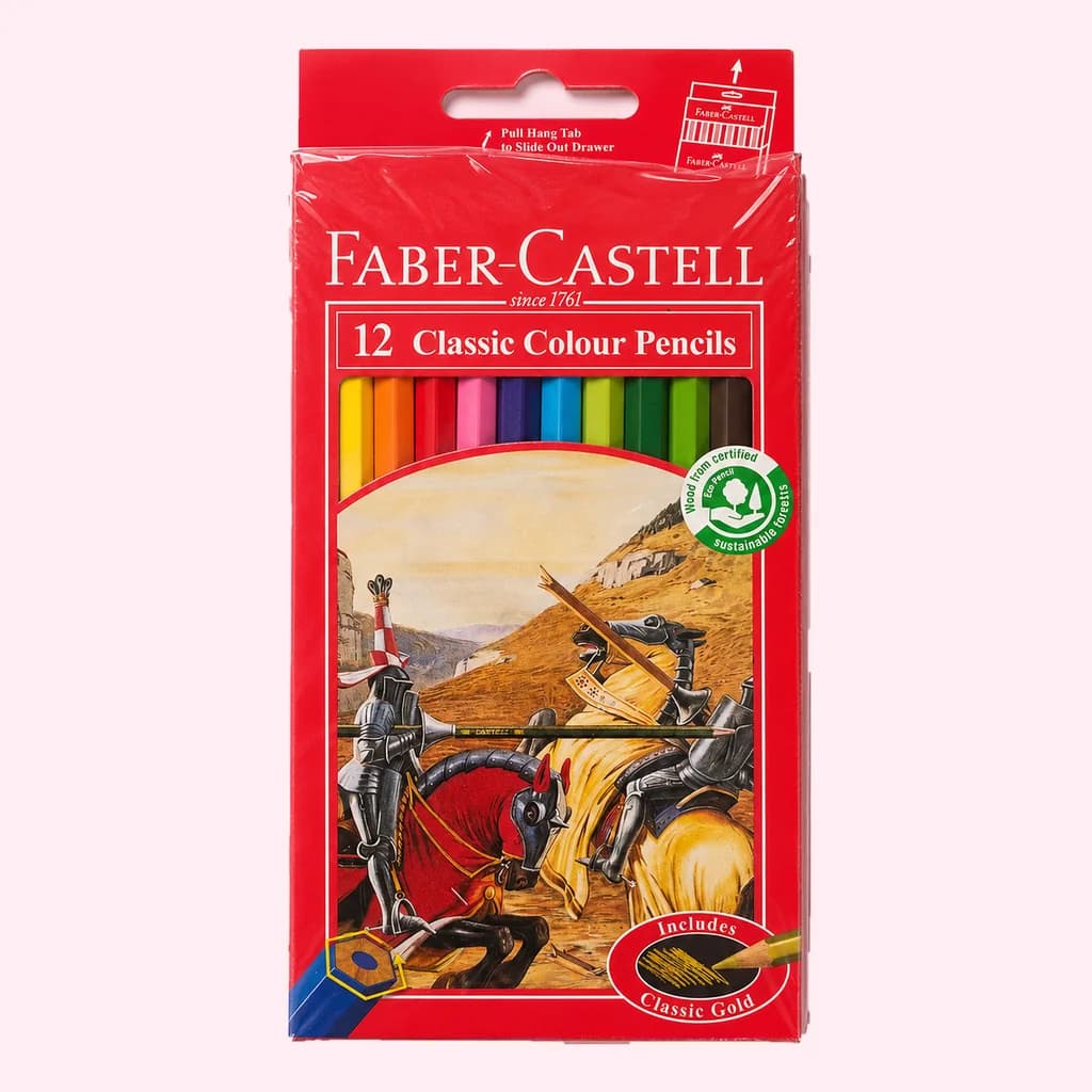 مداد رنگی ۱۲ رنگ فابر کاستل مدل Classic Colour