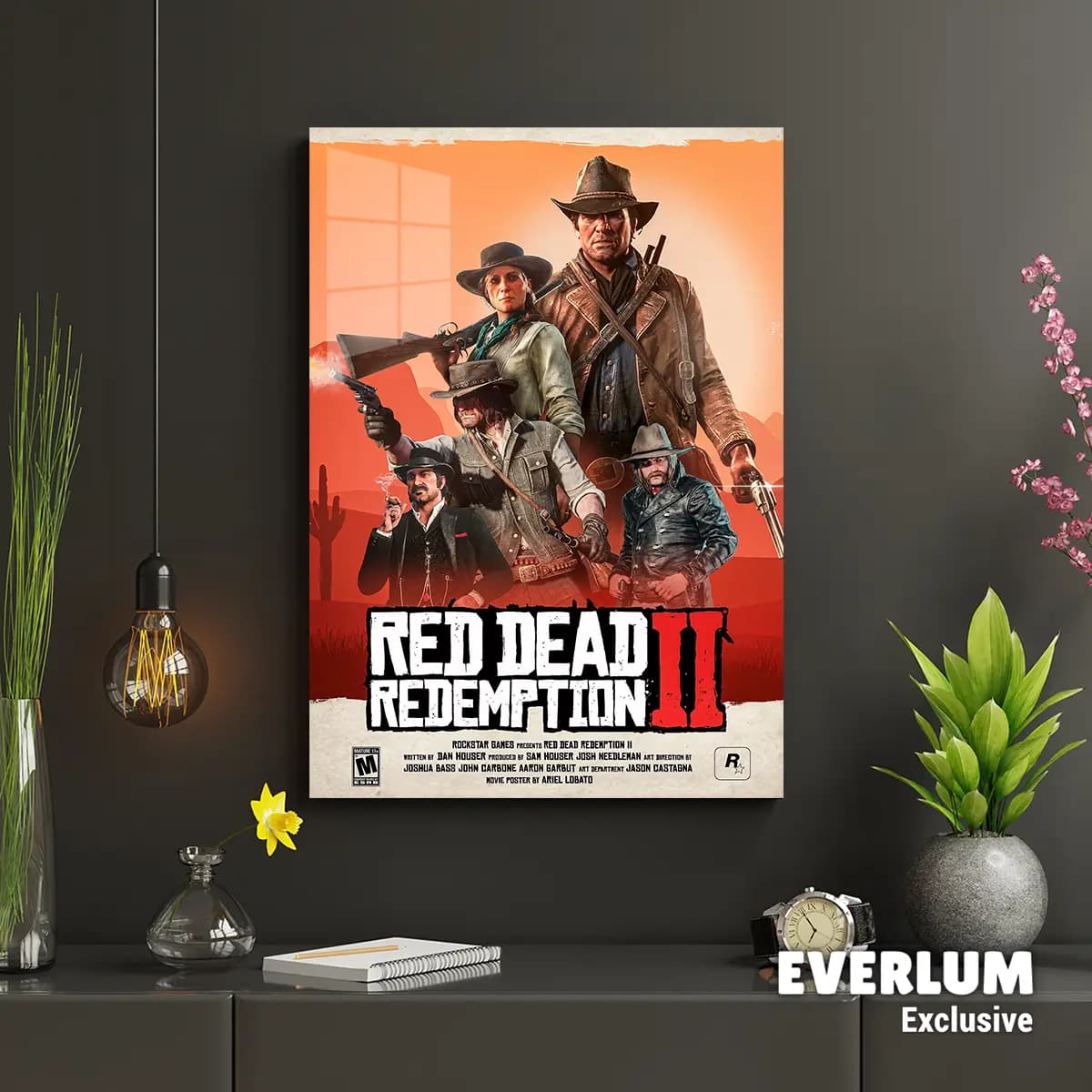 متال پوستر بازی Red Dead Redemption کد N705 — تصویر ۲
