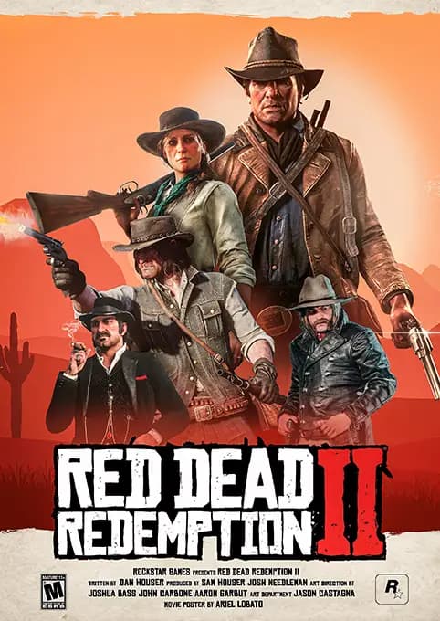 متال پوستر بازی Red Dead Redemption کد N705
