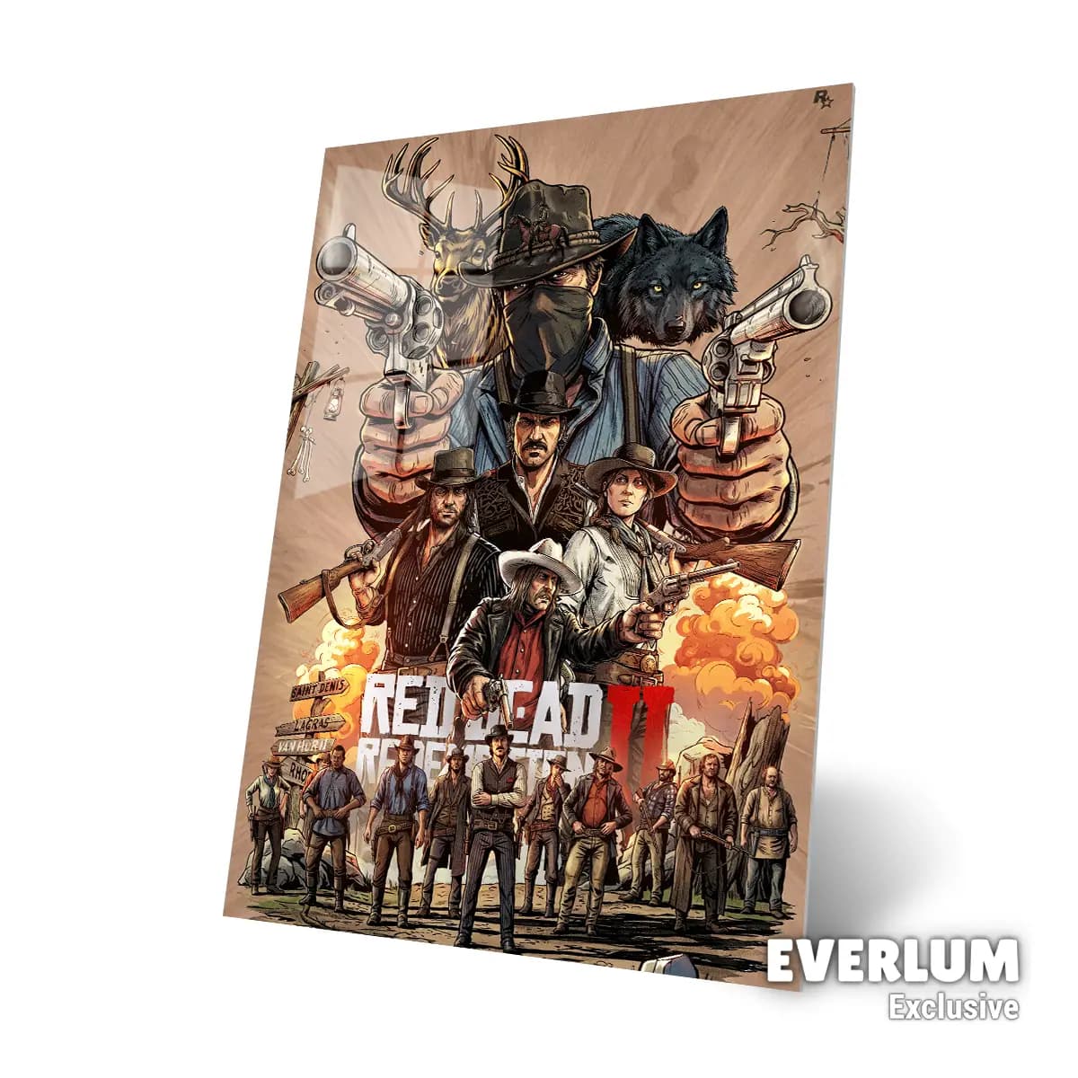 متال پوستر بازی Red Dead Redemption کد N703 — تصویر ۳