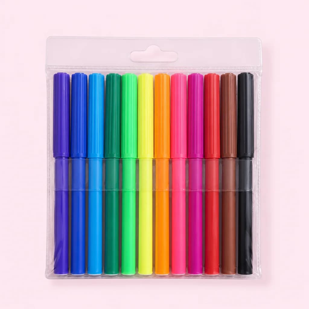 ماژیک نقاشی ۱۲ رنگ Color Fibre — تصویر ۲