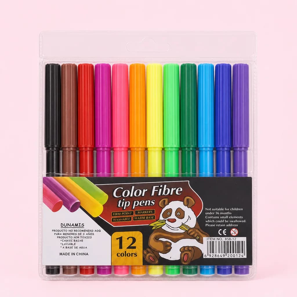 ماژیک نقاشی ۱۲ رنگ Color Fibre