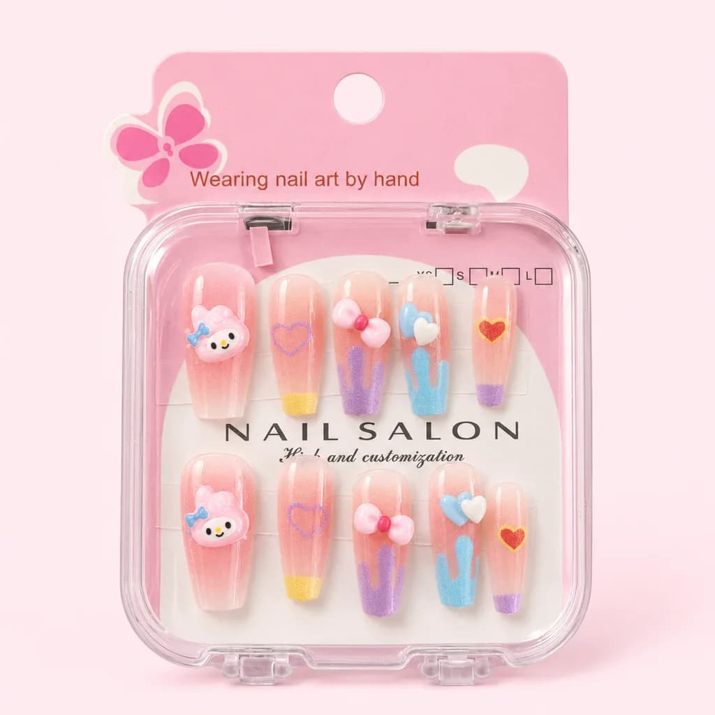 ناخن مصنوعی فانتزی 10 عددی مدل Nail Salon — تصویر ۲