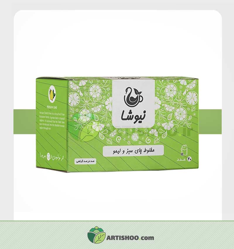مخلوط چای سبز و لیمو | نیوشا