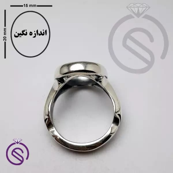 رکاب انگشتر نقره مردانه کد 72113 — تصویر ۲