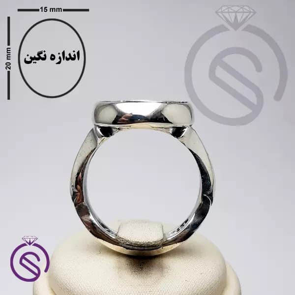 رکاب انگشتر نقره مردانه کد 72113 — تصویر ۵