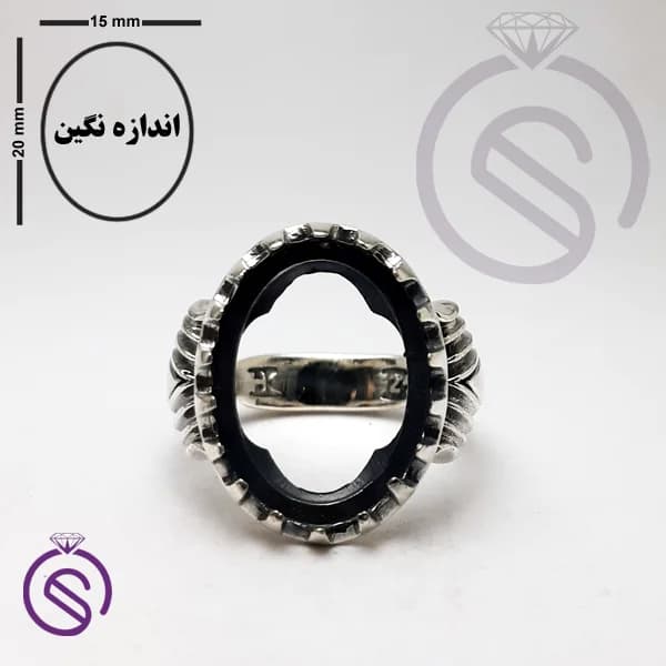 رکاب انگشتر نقره مردانه کد 72111 — تصویر ۴