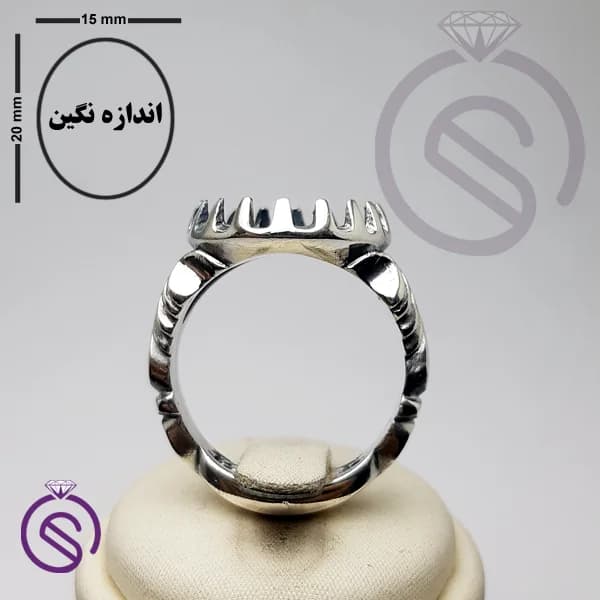 رکاب انگشتر نقره مردانه کد 72111 — تصویر ۳