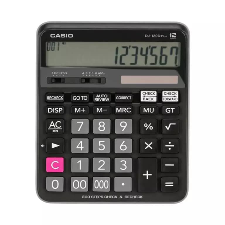 ماشین حساب کاسیو اصلی مدل DJ-120D Plus