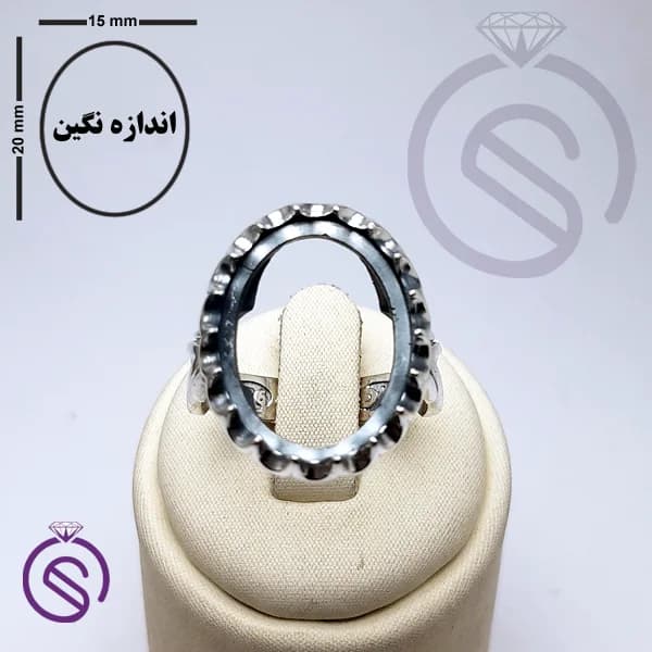 رکاب انگشتر نقره مردانه کد 72109 — تصویر ۶