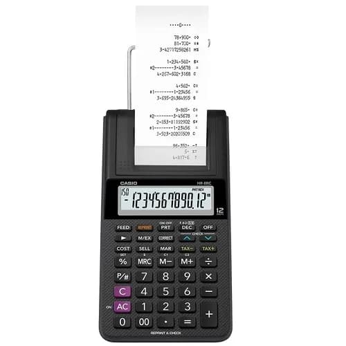 ماشین حساب HR-8RC-BK کاسیو — تصویر ۴