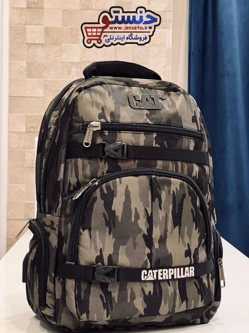 کوله پشتی ارتشی چیریکی پسرانه اسپرت کاترپیلار جا یو اس بی دار (کیف مدرسه cat) کد 227 — تصویر ۸
