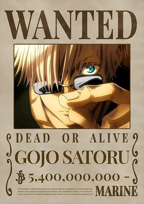 متال پوستر انیمه Jujutsu Kaisen طرح شخصیت Gojo کد N701