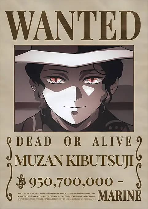 متال پوستر انیمه Demon Slayer طرح شخصیت Muzan کد N701