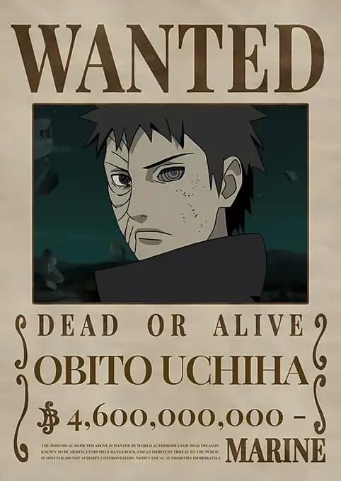 متال پوستر انیمه Naruto طرح شخصیت Obito کد N702
