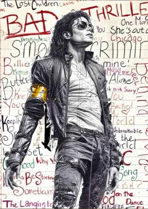 متال پوستر Michael Jackson کد N702