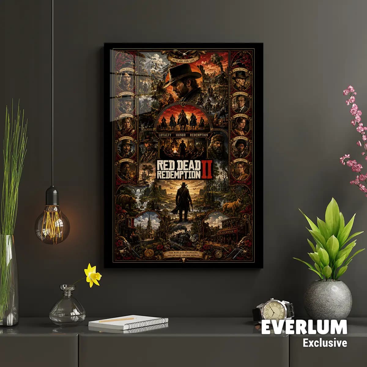 متال پوستر بازی Red Dead Redemption کد N608 — تصویر ۲