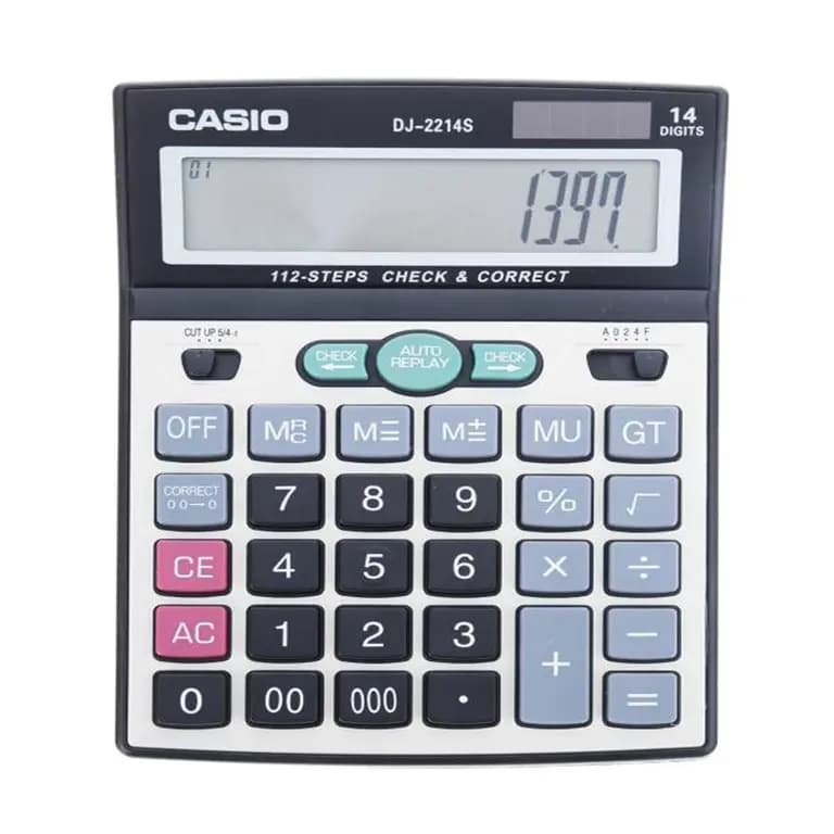 ماشین حساب مدل DJ-2214S کاسیو — تصویر ۲