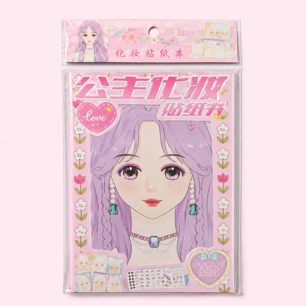 دفترچه استیکر آرایشی پرنسسی مدل Princess Makeup Sticker Book — تصویر ۳