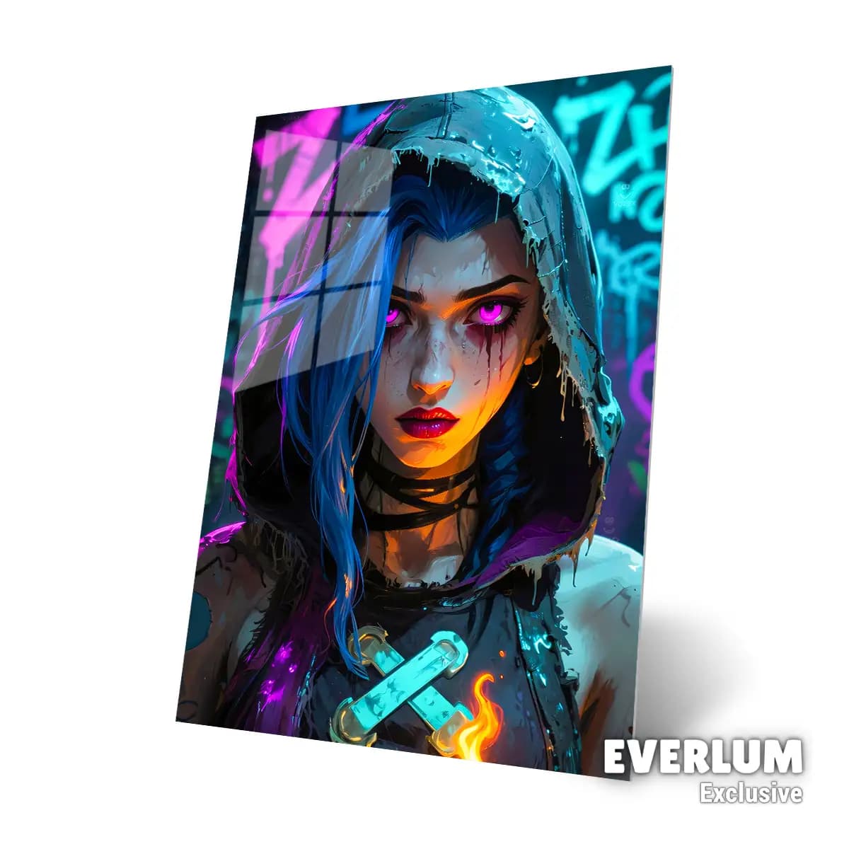 متال پوستر سریال Arcane شخصیت Jinx کد N209 — تصویر ۳