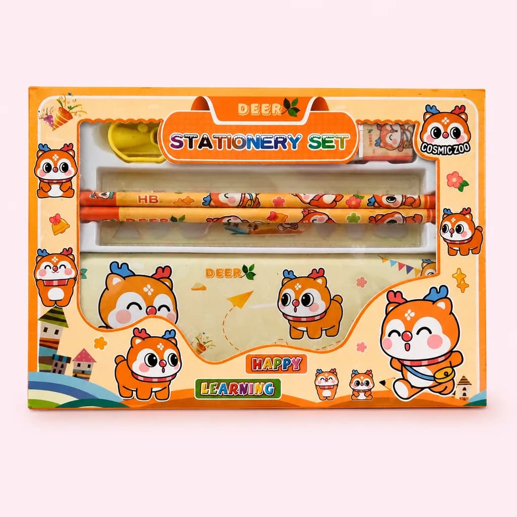 ست لوازم تحریر کودک فانتزی Cosmic Zoo مدل Sheep & Deer