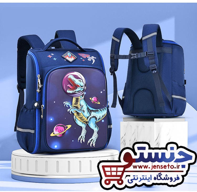 کوله پشتی صندوقی سفره ای فانتزی اسب تک شاخ و دایی ناسور new (کیف مدرسه پسرانه و دخترانه) کد 9559 — تصویر ۳