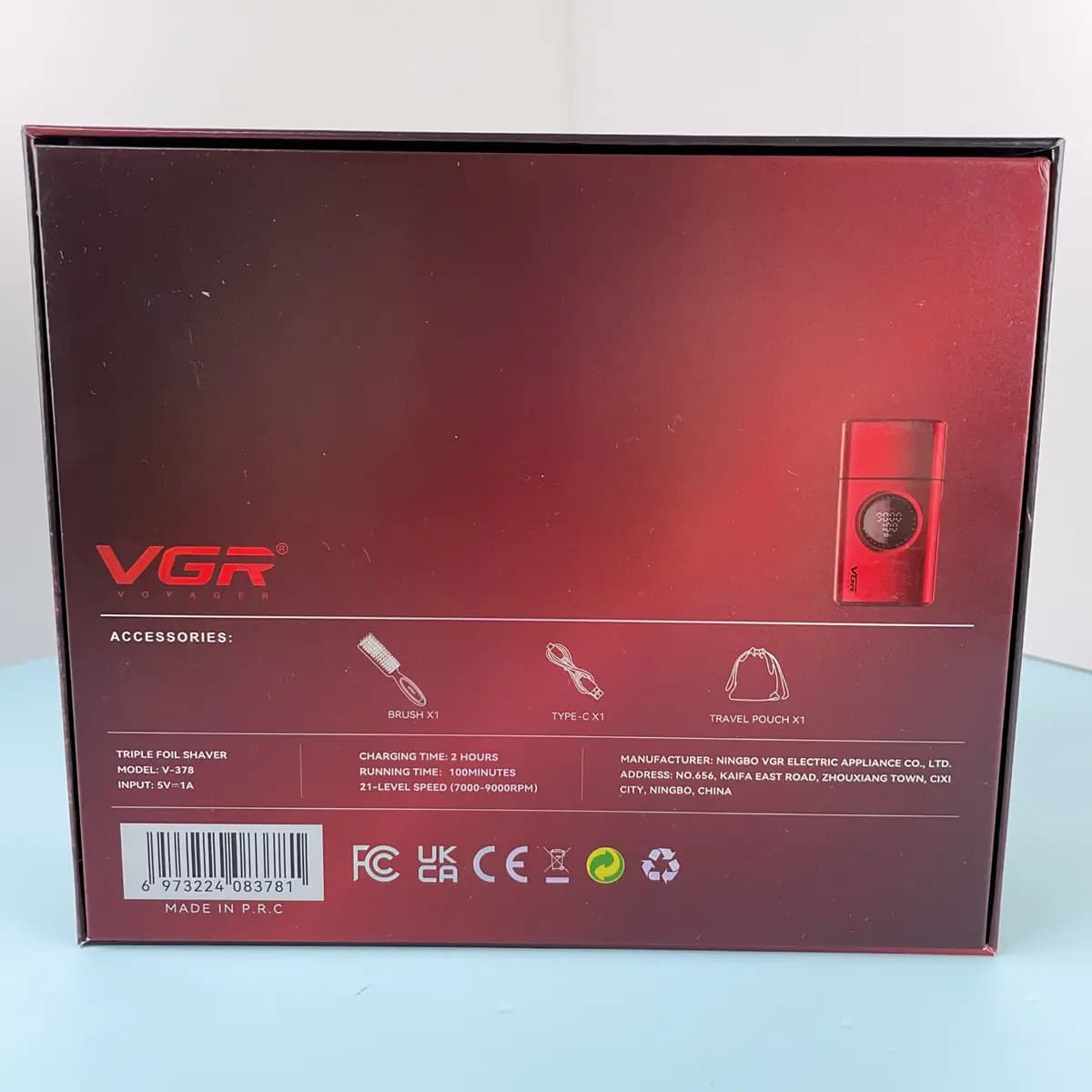ماشین اصلاح وی جی آر مدل V-378 — تصویر ۸