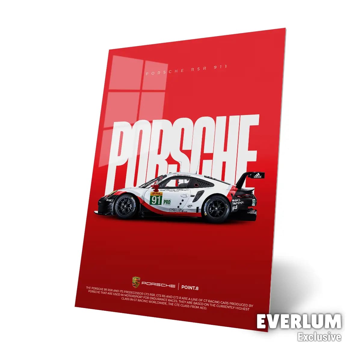 متال پوستر ماشین Porsche 911 کد N608 — تصویر ۳