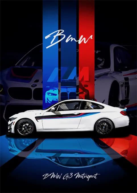متال پوستر ماشین BMW G3 کد N607