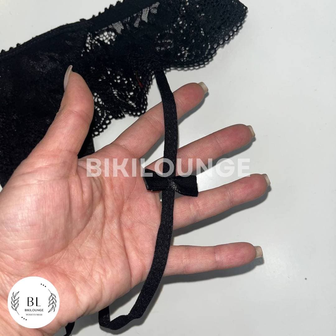 شورت لامبادا فانتزی زنانه دامن‌دار توری مشکی — تصویر ۲